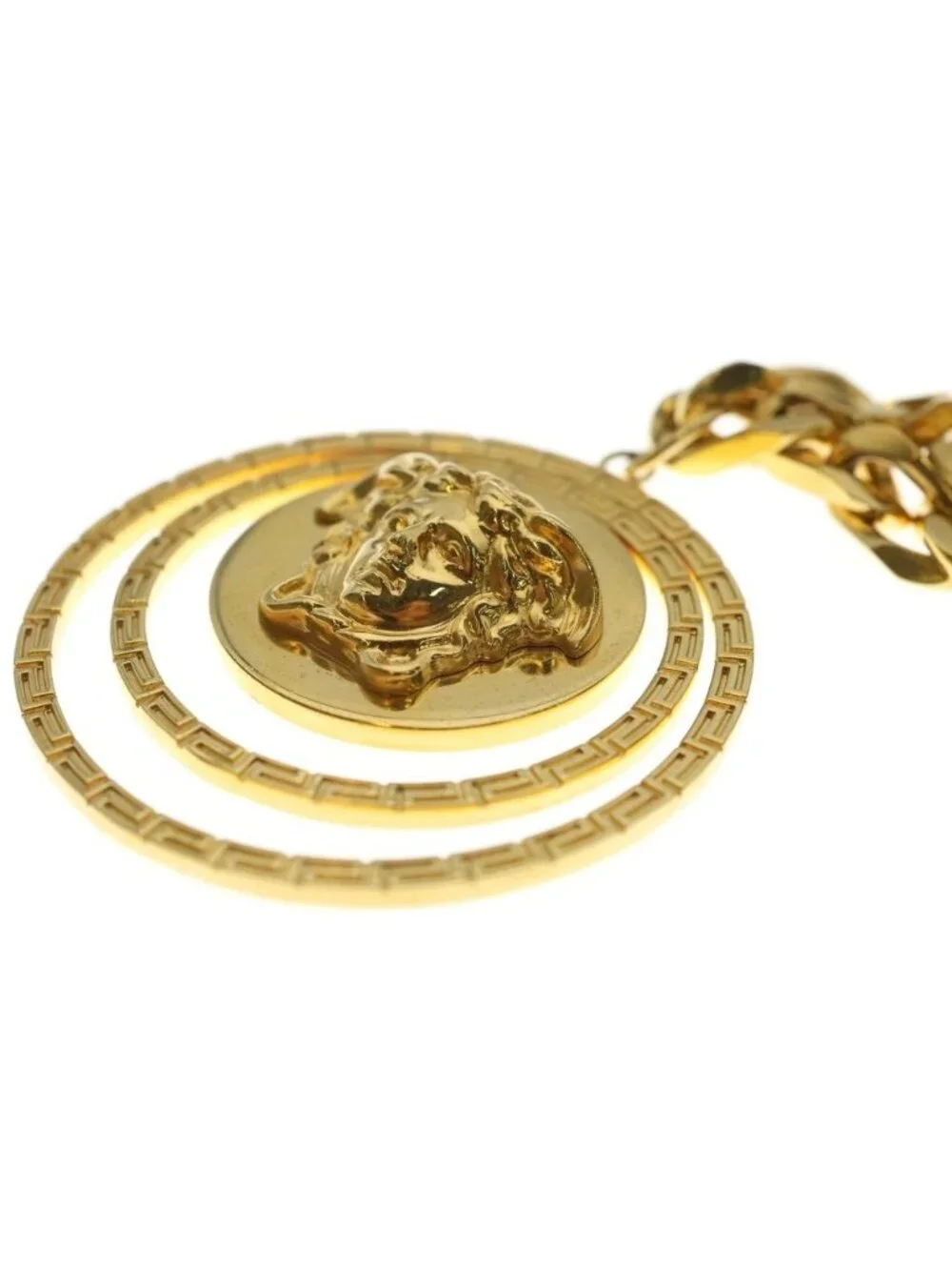 Versace Medusa Chain Long Necklace Gold